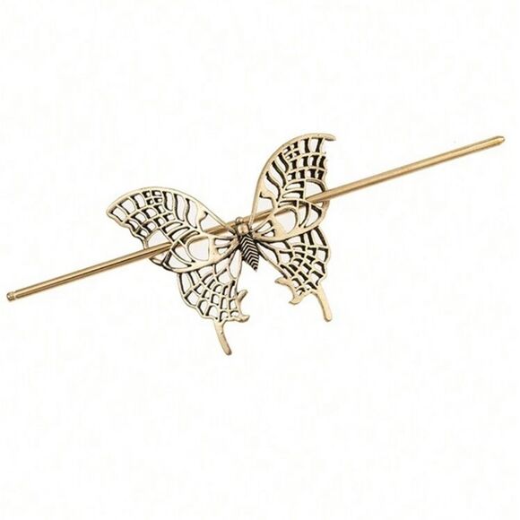 Accessories - Cottagecore Butterfly Gold Tone Hair accessory with matching hair hair …